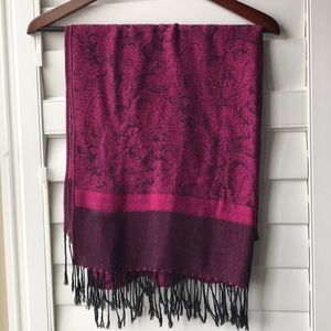 FUSCHIA PASHMINA CASHMERE SCARF